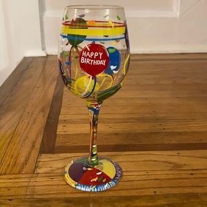 Lolita Brand Wine Glass “Happy Birthday”